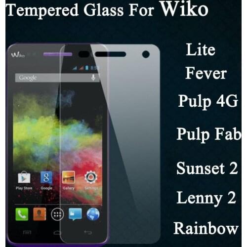 2.5D 9H Tempered Glass Screen Protector For Wiko Pulp Fab 4G Fever Rainbow Lite UP Sunset 2 Selfy 4G Lenny 2 3 pelicula de vidro