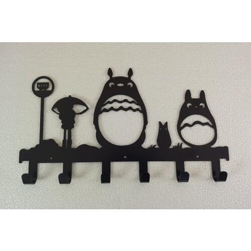 Animal Cat Girl Metal Wall Mounted Bag Hanger Towels Rack Originality Clothing Hooks