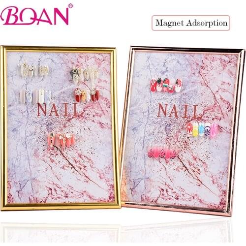 BQAN 1 Pc Nail Art Display Board Book Magnetic Adsorption Nail Gel Polish Color Card Detachable Manicure Nail Art Tool