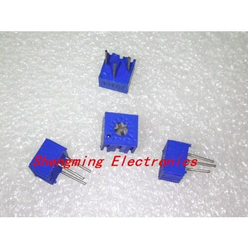 10pcs 3362P 101 201 501 102 202 502 103 203 503 104 204 504 105 Trimpo Trimmer Potentiometer 3362 500R 1K 2K 5K 10K 20K 50K 100K