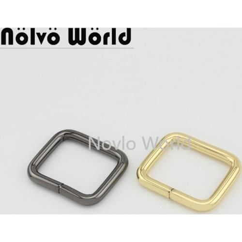 Nolvo World 5-20-100pcs 5 colors 25*20mm 1" 4mm wire metal rectangle thin wire buckle opened buckles