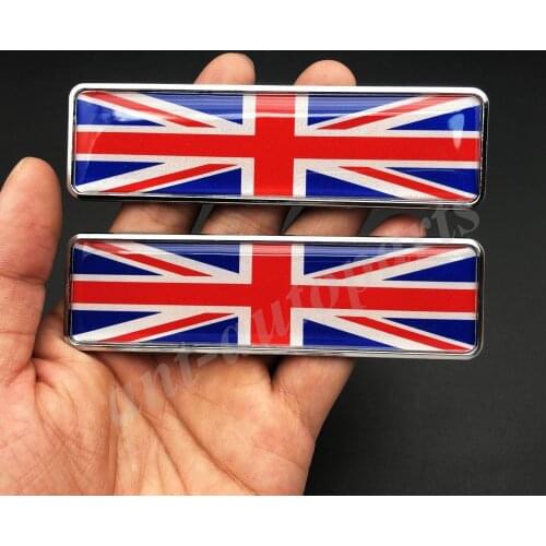 2x Metal Union Jack UK Flag Car Emblem Badge Motorcycle Sticker Decals Fairing