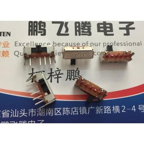 5PCS SK13D16-VG3PA U.S. C&k toggle switch 4/6 foot 3 gears horizontal type with bracket side slide single row horizontal handle
