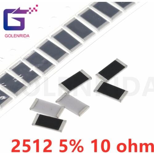 50PCS 2512 SMD Resistor 5% 10 ohm 1W 10R 100