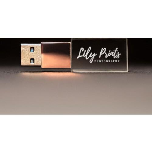 Free logo fee! New Elegant Rose Gold Hot Pink Crystal usb 3.0 memory flash stick pen drive