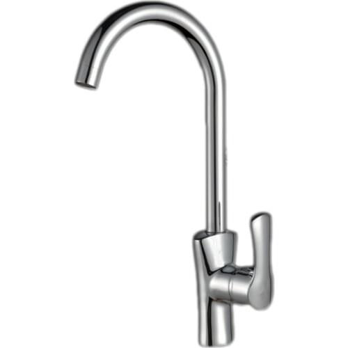 Free shipping Polished chrome kitchen water faucet with solid brass kitchen faucet and hot cold kitchen sink mixer tap