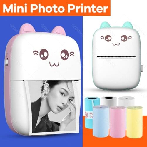 Wireless Bluetooth Mini Pocket Thermal Photo Tag Sticker Printing Label Printer Multifunction Photo Printers for Android iOS