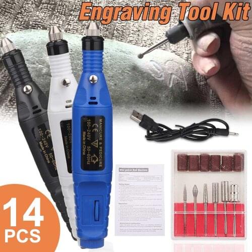 USB Rechargeable Electric Grinder Drill Rotary Tools Accessories DIY Engraving Carving Pen Polishing Machine