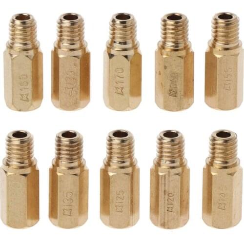 652F 10pcs Main Jet For PWK OKO CVK Mikuni KOSO Motorcycle Carburetor Vice Injectors Nozzle Size 120-170