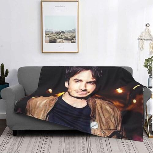 Ian Somerhalder Blankets Fleece Decoration Boone Carlyle Multi-function Super Soft Throw Blankets for Bedding Office Quilt