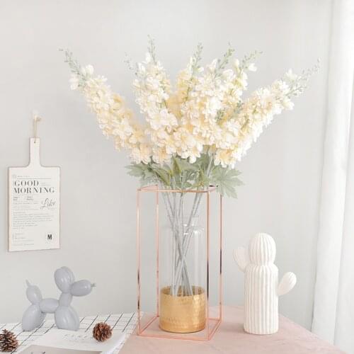 Delphinium Flower Branch Flores Silk Artificial Flowers for Wedding Decoration Fake Flower Home Vase Accessories