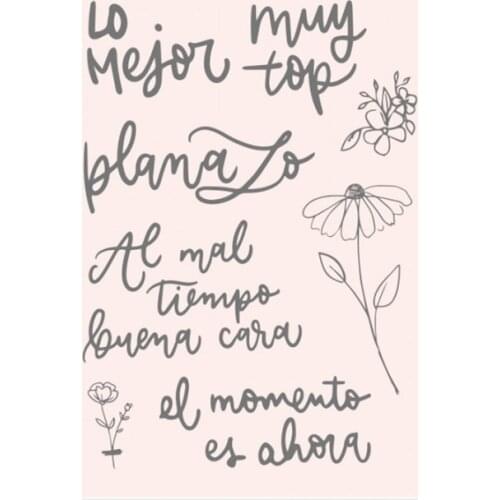 Spanish stamp Clear Stamp for Scrapbooking Transparent Silicone Rubber DIY Photo Album Decor 633