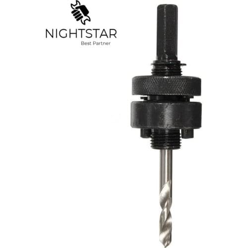 Krachtige Hex Shank Steel Hole Saw Arbor with Drill Bit for 32-210mm Holesaw Drill bits Electric Tool Drill Accessories