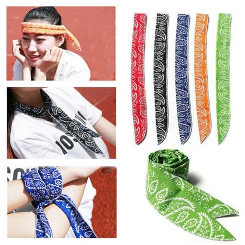 Summer Neck Cooler Scarf Body Ice Cool Cooling Wrap Necktie Sport Headband