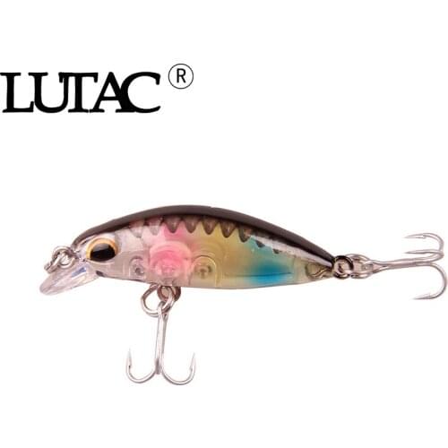 LUTAC Minnow fishing lures 40mm 3g Plastic Hard Bait Crankbait Wobblers Artificial Japan Swimbait Peche Tackle