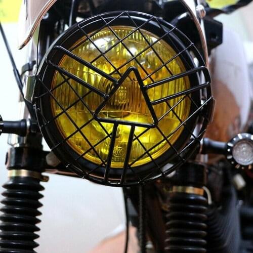 Motorcycle Universal Vintage Headlight Protector Retro Grill Light Lamp Cover for Harley Ducati Chopper Cafe Racer