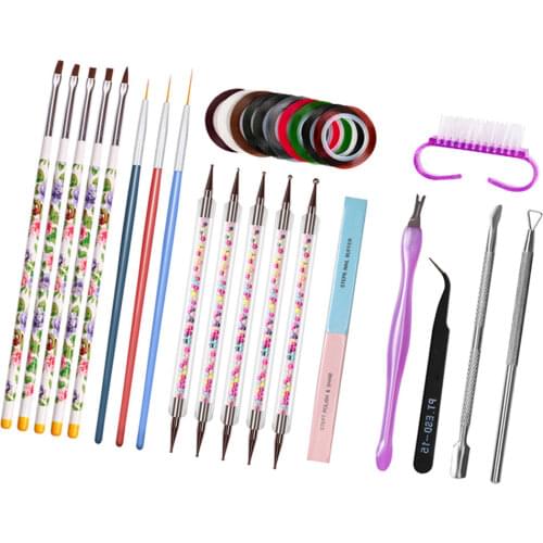 14 X Nail Werkzeug Set Nägelset Nailart Set Mit Werkzeug, Pinsel, Diamanten Und