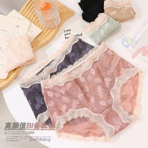 New Womens Underwear Sexy Lace Panties Fashion Invisible Comfortable Briefs High Waist Seamless Underpants Female Lingerie
