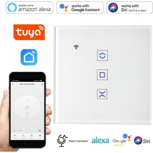Tuya Smart Life EU WiFi Roller Shutter Curtain Switch for Electric Motorized Blinds with Remote Control Google Home Aelxa Echo