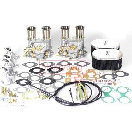 SherryBerg Twin Carb Kit FOR VW GOLF/POLO 1.6 1.8 2.0 Weber MK2 45mm 2 45DCOE Carburetors + Air Filters+MANIFOLD + 1 Set Linkage