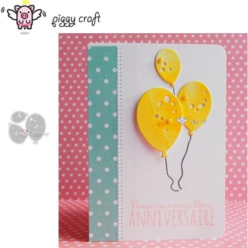 Piggy Craft metal cutting dies cut die mold 3Pcs Balloon decoration Scrapbook paper craft knife mould blade punch stencils dies