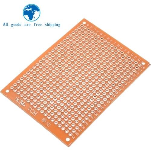 10Pcs 5*7 PCB 5x7 PCB 5cm 7cm DIY Prototype Paper PCB Universal Board Yellow