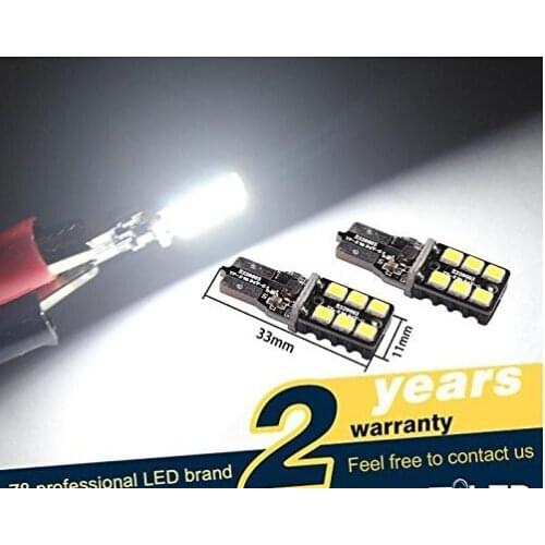 4pcs T10 Canbus 15SMD LED High Power 3535 15W High Power 168 501 W5W CANBUS Auto LED Light Bulb 12V 24V