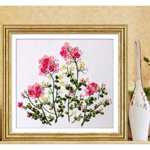 40x45cm star-spangled Ribbon embroidery kit stain painting set handcraft kit DIY handmade needlework art home decor