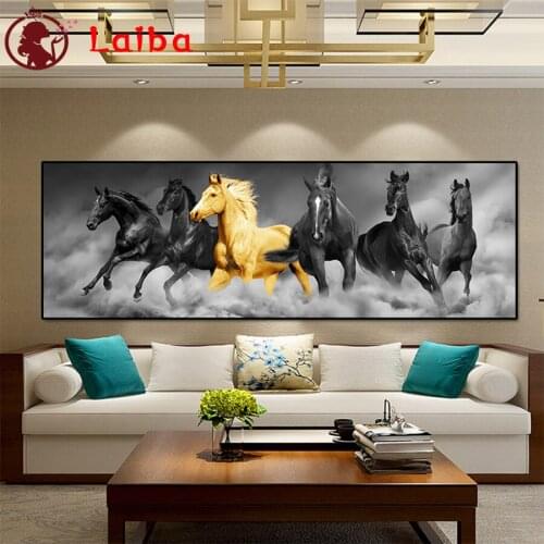 Diamond Embroidery Animal art, galloping horse Picture Of Rhinestones Diamond Painting drill Mosaic Cross Stitch Wall Art