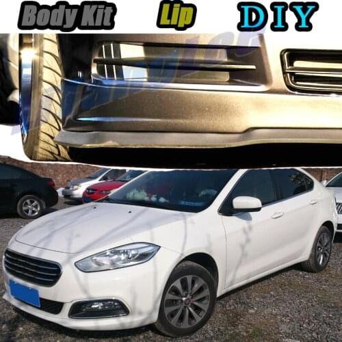 Car Bumper Lip Front Spoiler Skirt Deflector For Fiat Viaggio Tune Car Modified Body Kit VIP Hella Flush Lips