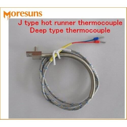 Fast Free Ship 5pcs/lot J type hot runner thermocouple/Deep type thermocouple/spreader plate thermocouple Custom thermocouple