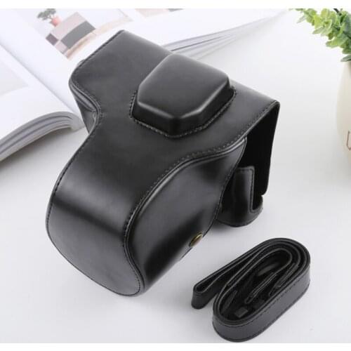 Retro Vintage Luxury Full Body PU Leather Digital Camera Bag Case For FUJIFILM X-T3 Digital Camera Cover Cases with Strap