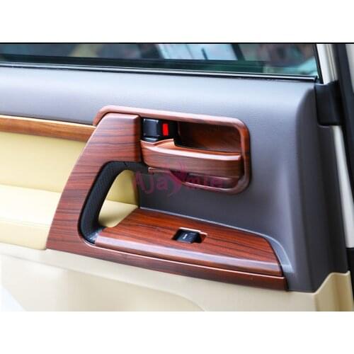 For Toyota Land Cruiser 200 LC 200 2008-2018 Interior Wooden Door Handle Cover Bowl Insert Holder Trim Car Styling Accessories