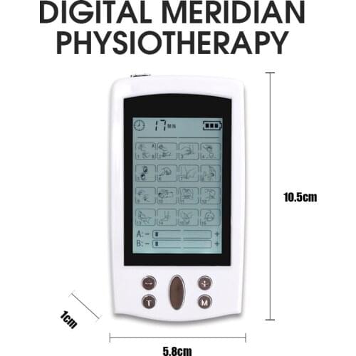 16 Modes Dual Output Pulse massager Electric TENS Unit Electronic Pulse Physiotherapy Device body Muscle Stimulation Therapy