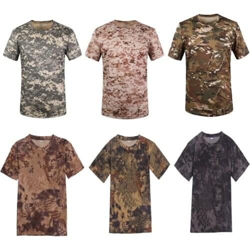 Python pattern military Tactical quick-drying T-shirt UV combat game O-Neck camo tshirt Tops mAliExpress Shipping