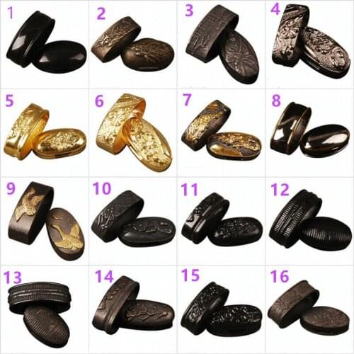 Beautiful Alloy / Gold Butt Cap Fuchi Hilt Collar Kashira for Japanese Sword Samurai Katana Wakizashi Katana Knife fittings
