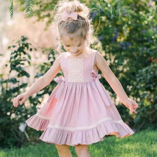 Girls Lace Dresses 2020 Summer Childrens Clothing Party Dress Baby Dress Sweetie Children Clothes Flower Dress 1-5T