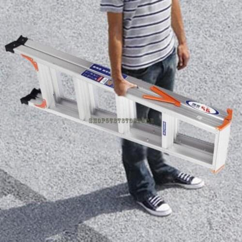 Herringbone Ladder Aluminum Alloy Ladder Household Folding Thickened Multi-function Indoor Engineering Aluminum Ladder Sm