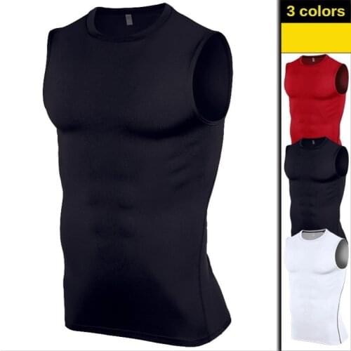 New Tank Top Men High Elasticity T Shirt Quick Dry Running singlet Gyms Sleeveless Shirt Fitness Clothing Sportwear Muscle Vest
