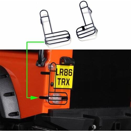 1 Pair Metal Protective Lampshade For 1/10 Rc Crawler Car Defender Traxxas Trx4 Rear Lampshade Reversing Lamp Protection Cover