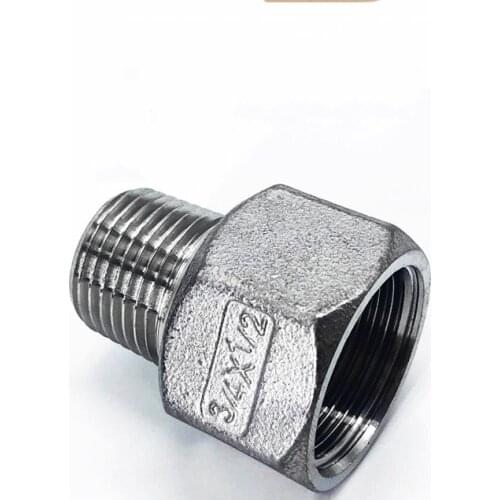 1/4" 3/8" 1/2" 3/4" 1" 1-1/4" 1-1/2" BSP Female To Male 304 Stainless Steel Socket Reducer Pipe Fitting Connector Adapter