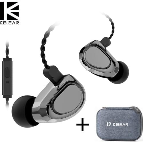 AK KBEAR KB04 1BA+1DD Hybrid Drivers In Ear Earphone HIFI DJ Monitor Earphone Earbuds With 2PIN Cable Metal Earbud KBEAR KB04/10