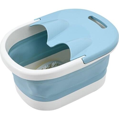 Folding Foot Bathtub Portable Bath Barrel Wash Tub Massage Bucket Travel Home GXMA