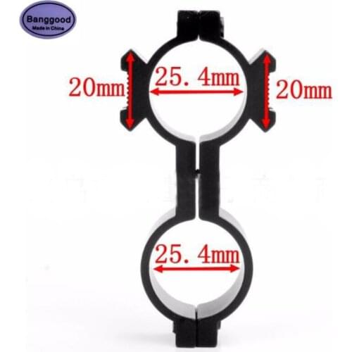 Tactical Double Barrel Dual 25.4mm Tube Ring Scope Flashlight Gun Laser Sight 20mm Weaver Picatinny Rail 8 Clamp Mount Adapter