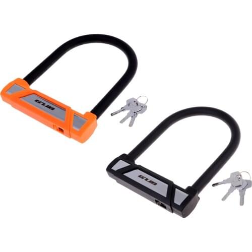 U-Lock Shackle 16x21cm Road Bike Bicycle Moped Security Lock w/ 3 Key Anti-Theft