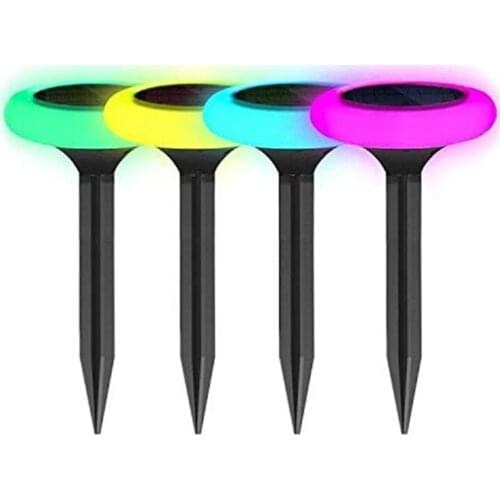 Outdoor Garden Dustproof Discoloration Lamp Landscape Garden Lamp Simple Ground Lamp Outdoor Waterproof Solar Lawn Lamp THB5203