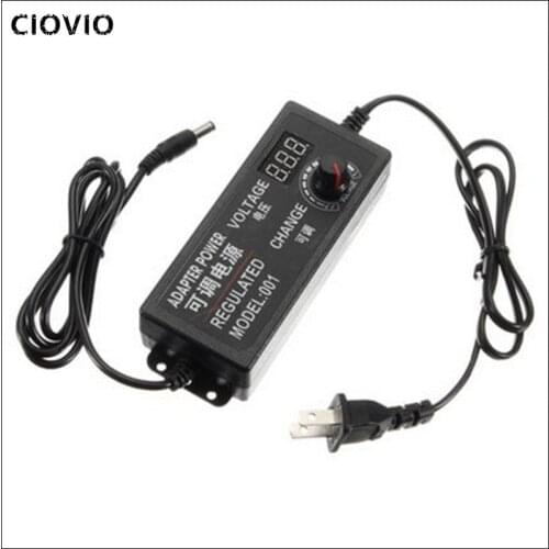 Adjustable AC to DC 3V-12V 3V-24V 9V-24V Universal adapter with display screen voltage Regulated power supply adapter 3 12 24 v