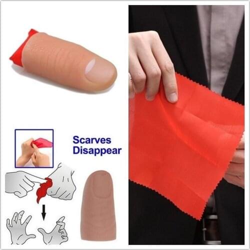 Magic Toy Close Up Vanish Appearing Finger Tricks Props Toys Funny Prank Party Favor Fake Soft Thumb Tip Finger Fake Magic Trick