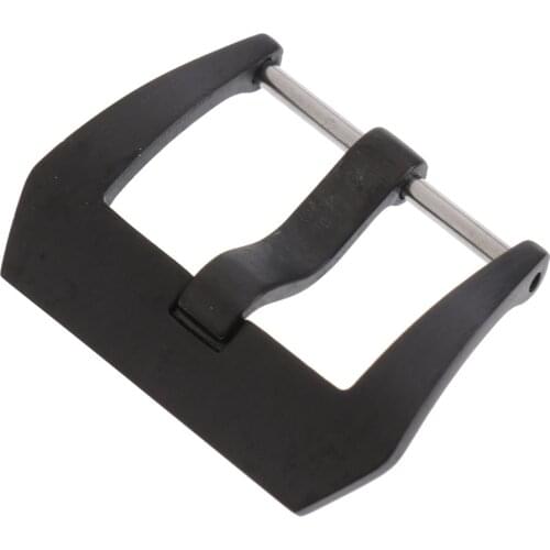 Stainless Steel Brushed Black Finished Watch Band Clasp Buckle 18/20/22mm