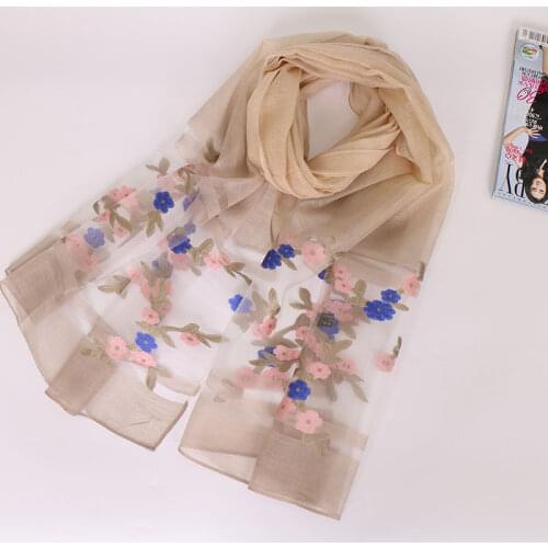 2019 New Organza Scarf fashion joker flower National Wind Long Scarves For Women Wrap Shawl Stole 72
